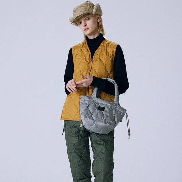 TAION ( タイオン ) ミリタリー ダウントートバッグS | バッグ | 定番 | ダウン | 鞄 | カバン | シンプル | 洗える | トートバッグ | 巾着バッグ | 機能性 | TAION-TT02ML-1-S | 小型バッグ | 小さめ | お出かけ | プレゼント | ギフト | たいおん