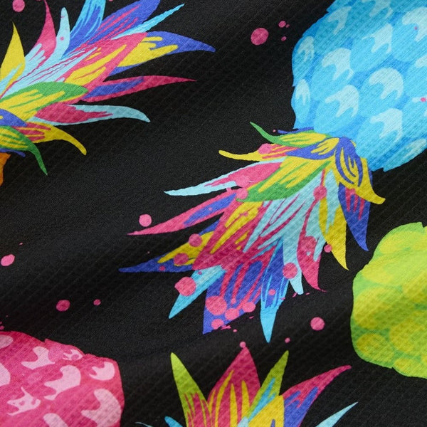 【 SALE 】LOUDMOUTH ( ラウドマウス ) 開襟シャツ ストレッチサッカー素材 エレクトリックパイナップルズ | UVカット | ストレッチ | 接触冷感 | 夏 | 半袖 | メンズ | ゴルフ | ゴルフウェア | 派手 | 763608 | らうどまうす