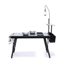 AS2OV ( アッソブ ) フォールディングテーブル | FOLDING TABLE | ブラック | 492502-10 | 大型テーブル | キャンプ | BBQ | デュオキャンプ | ソロキャンプ | 調整可能 | 高さ調節 | アルミ | 軽量 | ワンタッチ | ランタンポール | バッグ付 | あっそぶ