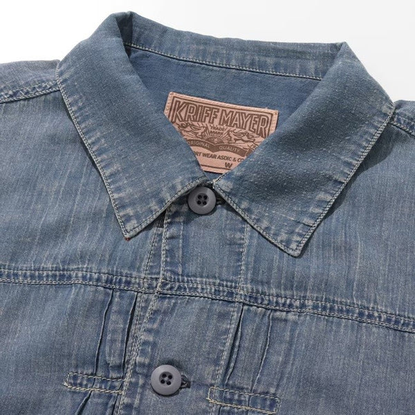 KRIFF MAYER ( クリフメイヤー ) エアーライトデニムジャケット | MENS | メンズ | 2545101 | ジャケット | デニム | 軽量 | 軽い | 通気性 | 羽織る | アウター | 春服 | 綿100% | インディゴ | くりふめいやー | カジュアル | オシャレ