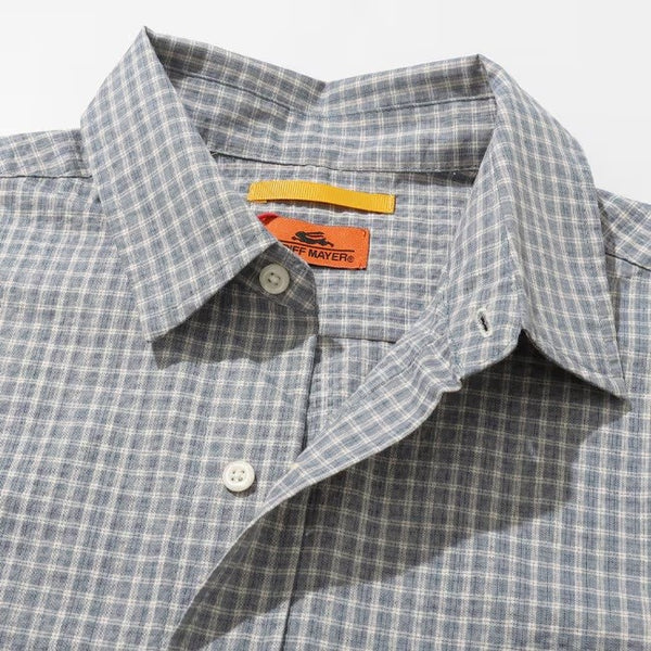 KRIFF MAYER ( クリフメイヤー ) シアサッカーチェックドアシャツ | MENS | 2535103 | メンズ | 長袖 | 長袖シャツ | カジュアル | オシャレ | 春服 | アパレル | チェック | ゆったり | 綿100％ | くりふめいやー