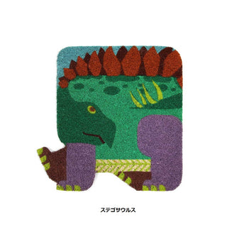 DETAIL ( ディテール ) Coir Mat コイヤーマット | ステゴサウルス | トリケラトプス | 恐竜 | マット | 玄関マット | 子供 | 50cm×50cm | PVC | 滑りにくい | でぃてーる | H0087