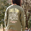 KRIFF MAYER ( クリフメイヤー ) チルタイムロンT ポーカー メンズ 2616303 ロンT 長袖 長袖シャツ 長袖Tシャツ Tシャツ プリントTシャツ アウトドア キャンプ カジュアル ユニセックス 秋 冬 刺繍 バックプリント