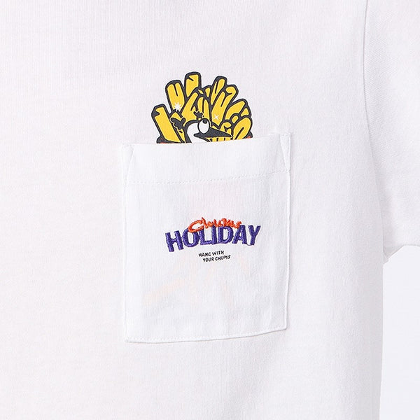CHUMS ( チャムス ) アンチバグファストフードポケットTシャツ | 半袖 | Tシャツ | 半袖Tシャツ | アパレル | バックプリント | プリントT | オシャレ | 可愛い | 夏服 | お出かけ | レジャー | アウトドア | CH01-2715 | ちゃむす | 虫よけ加工 | ファストフード