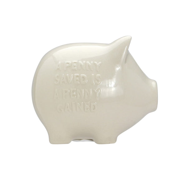 DETAIL ( ディテール ) Crackle Piggy Bank | クラックル ピギー バンク | ぽってり | ヴィンテージ | ブタの貯金箱 | 貯金箱 | 陶器 | インテリア | 可愛い | シンプル | プレゼント | ギフト | 3724P | 白色 | ホワイト | でぃてーる