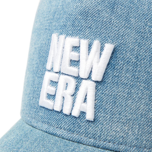 NEW ERA ( ニューエラ ) 9FORTY A-Frame トラッカー Denim スクエアニューエラロゴ | キャップ | 帽子 | 日よけ | デニム生地 | ロゴ | オシャレ | 型崩れしにくい | メッシュ | サイズ調整 | スナップバック | ユニセックス