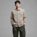 GRIP SWANY ( グリップスワニー ) 【 GSMSH-072 】 CORDUROY STRETCH FIELD SHIRTS | 長袖 | シャツ | シンプル | オシャレ | フィールドシャツ | ポケット | パッチポケット | アウトドア | レジャー | キャンプ | コーデュロイ | ストレッチ | ぐりっぷすわにー