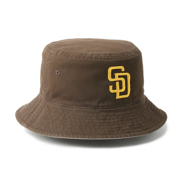 NEW ERA ( ニューエラ ) バケット01 リバーシブル MLB Bucket Hat サンディエゴ・パドレス アッシュブラウン/ウォルナット | 帽子 | バケットハット | バケハ | 可愛い | オシャレ | 日よけ | ロゴ | コットン | カジュアル | 14744769 | にゅーえら | リバーシブル