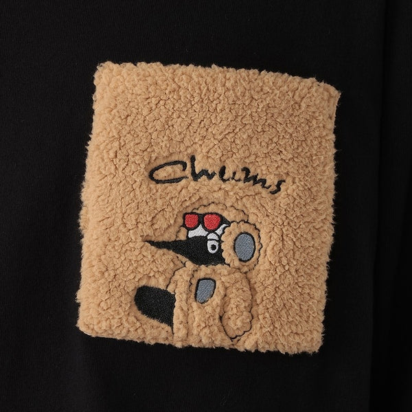 CHUMS ( チャムス ) フラッフィーポケットブラッシュドロングスリーブTシャツ 長袖Tシャツ ロンT 長袖カットソー メンズ レディース ユニセックス トップス ブラッシュド フラッフィー ポケット付き クルーネック カジュアル アウトドア キャンプ 秋冬 CH01-2880