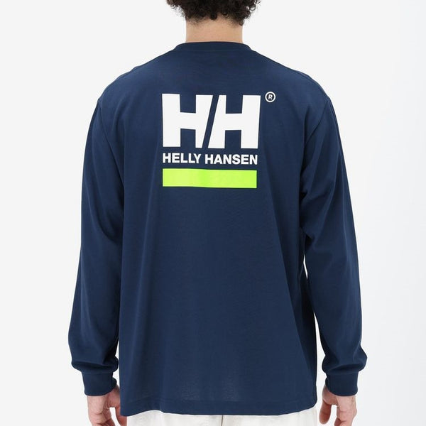 HELLY HANSEN ( ヘリーハンセン ) ロングスリーブ スクエアロゴティー | ユニセックス | ユニセックス | 長袖Tシャツ | HH32521 | Tシャツ | バックプリント | UVカット | アウトドア | レジャー | キャンプ | メンズ | レディース