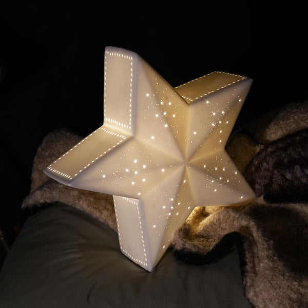 DULTON ( ダルトン ) PORCELAIN STAR LIGHT  ポーセリン スター ライト | 光る | ランプ | LED | 寝室 | 星 | 星型 | 置物 | インテリア | 可愛い | リビング | 玄関 | プレゼント | CMD-0910 | だるとん | クリスマス