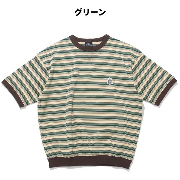 KRIFF MAYER ( クリフメイヤー ) チルタイムボーダースウェットT | MENS | 2547807 | メンズ | ボーダー | 半袖 | シャツ | カジュアル | ワンポイント | 半袖Tシャツ | キャンプ | お出かけ | アウトドア | くりふめいやー