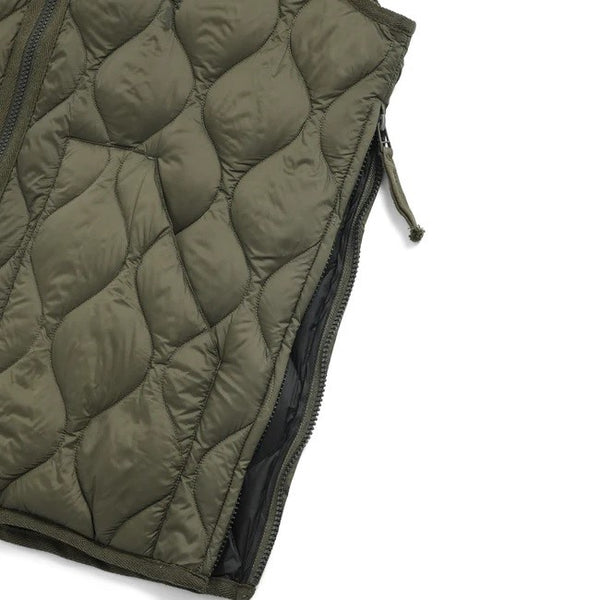 TAION ( タイオン ) ミリタリー ハイネックWジップ ダウンベスト-ソフトシェル | 首まで暖かい | 防寒 | 冬 | ウェア | ベスト | アウトドア | シンプル | レジャー | キャンプ | TAION-002ALSZML-1 | カジュアル | たいおん | ダウン | 軽い | 軽量