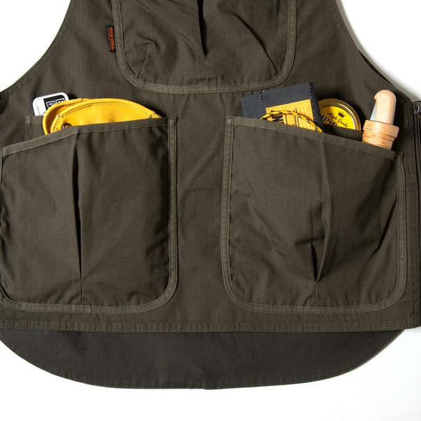 GRIP SWANY ( グリップスワニー ) 【 GSV-04V2 】 FIREPROOF APRON VEST | ベスト | アウトドア | キャンプ | 釣り | レジャー | ウェア | トップス | 収納 | ポケット | エプロン | 2way | ぐりっぷすわにー