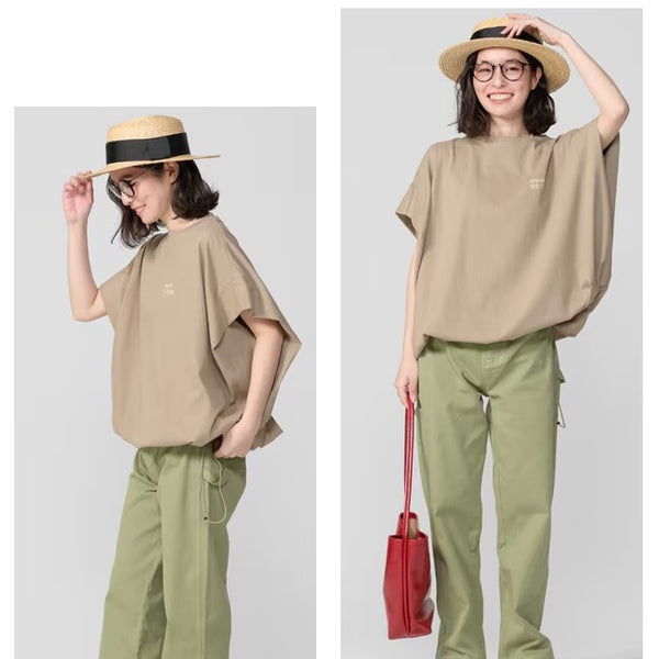 KRIFF MAYER ( クリフメイヤー ) 夏季GO!Tチュニック | LADYS | W2555113 | 半袖 | レディース | 春夏 | 着回し | 体型カバー | カジュアル | ロング丈 | 涼しい | 軽量 | ナチュラル | 無地 | デイリー | ラクちん | くりふめいやー