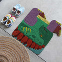 DETAIL ( ディテール ) Coir Mat コイヤーマット | ステゴサウルス | トリケラトプス | 恐竜 | マット | 玄関マット | 子供 | 50cm×50cm | PVC | 滑りにくい | でぃてーる | H0087