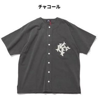 KRIFF MAYER ( クリフメイヤー ) ピグメントベースボールシャツ | MENS | 2547200 | メンズ | シャツ | 半袖 | 半袖シャツ | シンプル | アウトドア | キャンプ | レジャー | ヴィンテージ | ラフ | 綿100％ | くりふめいやー