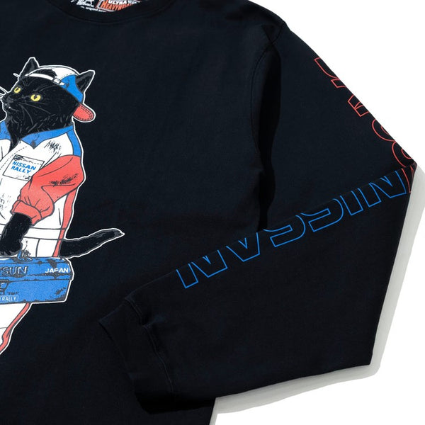 go slow caravan ( ゴースローキャラバン ) 【 NISSAN×go slow caravan 】 超ヘビーUSA/CRALLYメカニック猫ロングスリーブTEE | MENS | メンズ | トップス | ウェア | ロンT | 長袖 | Tシャツ | 綿100％ | 351951 | ごーすろーきゃらばん