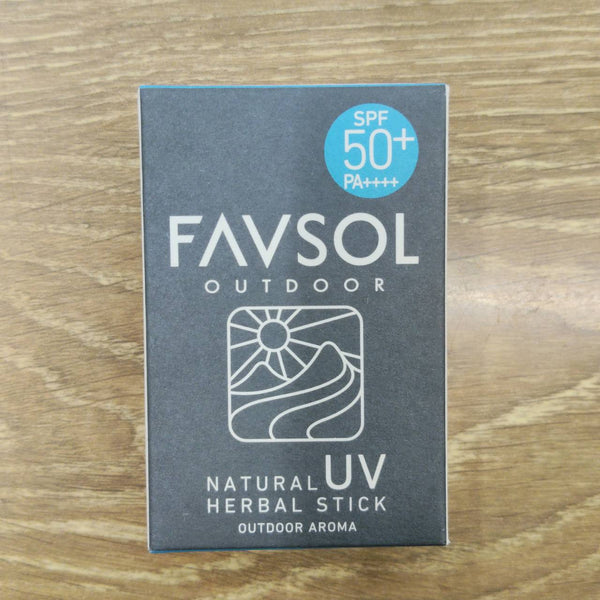 FAVSOL ( ファブソル ) NATURAL UV HERBAL STICK | 日焼け止め | SPF+50 | 顔用 | 体用 | アウトドア | スポーツ | レジャー | コンパクト | ウォータープルーフ | 登山 | ハイキング | フェス | ランニング | 汗に強い | ふぁぶそる