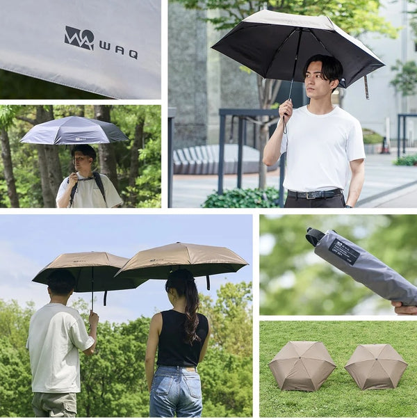 【2サイズ・3カラーで再登場】 WAQ ( ワック ) Field Umbrella | 日傘 | 折りたたみ | 折りたたみ傘 | 軽い | コンパクト | 自動開閉 | UPF50+ | 晴雨兼用 | 遮光率100% | 雨傘 | 通勤 | 通学 | シンプル | 涼しい | お出かけ | レジャー