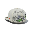 NEW ERA ( ニューエラ ) 59FIFTY 鳥獣戯画 オールオーバー クロームホワイト | 帽子 | キャップ | 日よけ | 兎 | 猿 | 猫 | 蛙 | コラボ | ポリエステル | コットン | お出かけ | オシャレ | 14940846 | にゅーえら