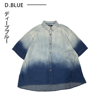 KRIFF MAYER ( クリフメイヤー ) グラデーションライトオンスデニムシャツ | LADYS | W2554000 | レディース | 軽い | 軽量 | 着やせ効果 | 春夏 | 半袖 | カジュアル | 古着風 | オシャレ | 薄手 | くりふめいやー