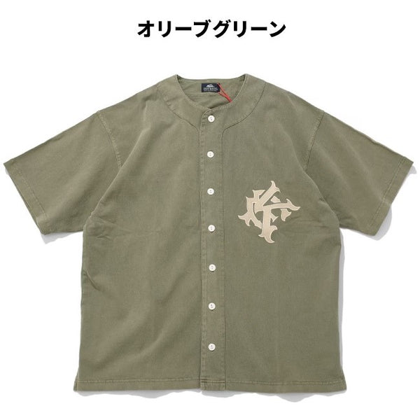 KRIFF MAYER ( クリフメイヤー ) ピグメントベースボールシャツ | MENS | 2547200 | メンズ | シャツ | 半袖 | 半袖シャツ | シンプル | アウトドア | キャンプ | レジャー | ヴィンテージ | ラフ | 綿100％ | くりふめいやー