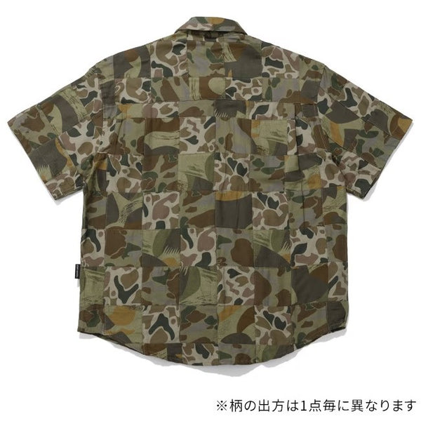 KRIFF MAYER ( クリフメイヤー ) パッチワーク半袖シャツ | MENS | 2553100 | メンズ | 半袖 | カジュアルシャツ | BBQ | フェス | オシャレ | 夏シャツ | トップス | 大人カジュアル | ゆったり | 春夏 | くりふめいやー