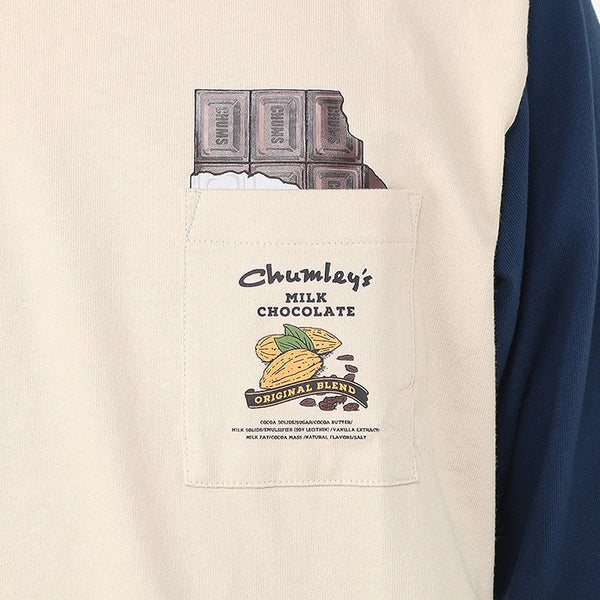 CHUMS ( チャムス ) ホットチョコレートポケットブラッシュドロングスリーブTシャツ | ロンT | ロングTシャツ | 長袖 | ウェア | トップス | 長袖シャツ | バックプリント | ゆとり | コットン100％ | CH01-2659 | ちゃむす