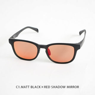 Niho ( ニホ ) [ NH-101 ]【 専用ポーチ ・ フード付き 】 偏光レンズ サングラス | ウエリントン型 | シャープ | 薄型 | クリア | 軽量 | 軽い | アウトドア | キャンプ | レジャー | ランニング | 運転 | ズレにくい | にほ