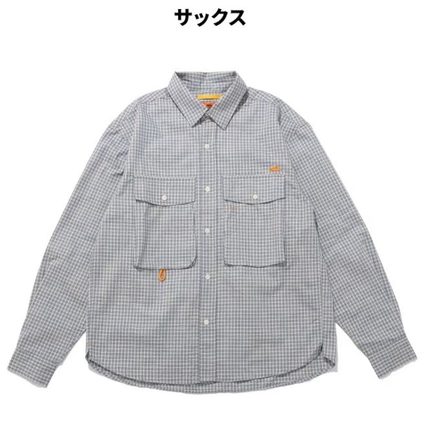 KRIFF MAYER ( クリフメイヤー ) シアサッカーチェックドアシャツ | MENS | 2535103 | メンズ | 長袖 | 長袖シャツ | カジュアル | オシャレ | 春服 | アパレル | チェック | ゆったり | 綿100％ | くりふめいやー