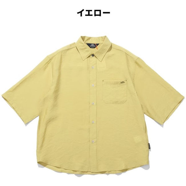 KRIFF MAYER ( クリフメイヤー ) スズシゲ5分袖シャツ | MENS | 2547801 | メンズ | 快適 | 半袖 | 半袖シャツ | 夏服 | アパレル | トップス | 涼しい | シンプル | 刺繍 | オシャレ | くりふめいやー | カジュアル