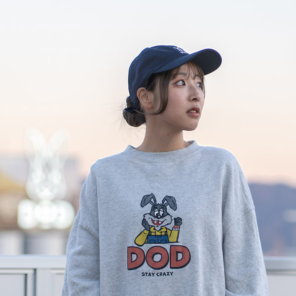 DOD ( ディーオーディー ) ウサロゴキャップ M HT033 ローキャップ ベースボールキャップ 帽子 コットン100% ウォッシュ加工 サイズ調整 UV対策 日よけ キャンプ アウトドア フェス 旅行 通勤 通学 メンズ レディース 親子コーデ