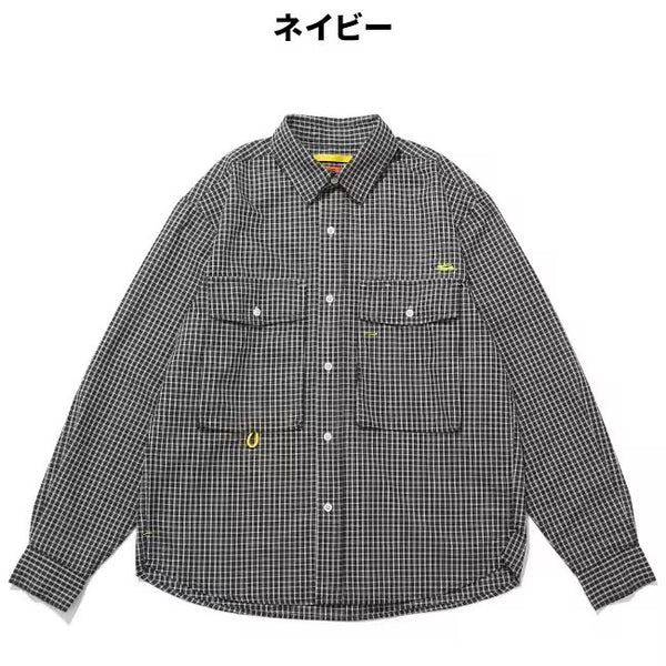 KRIFF MAYER ( クリフメイヤー ) シアサッカーチェックドアシャツ | MENS | 2535103 | メンズ | 長袖 | 長袖シャツ | カジュアル | オシャレ | 春服 | アパレル | チェック | ゆったり | 綿100％ | くりふめいやー