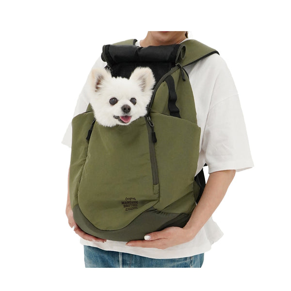 MNADARINE BROTHERS ( マンダリンブラザーズ ) WINSTON HUG BAG | キャリーバッグ | 犬 | ネコ | 猫 | お出かけ | 旅行 | 移動 | 2way | メッシュ | 抱っこ | 腰当 | まんだりんぶらざーず