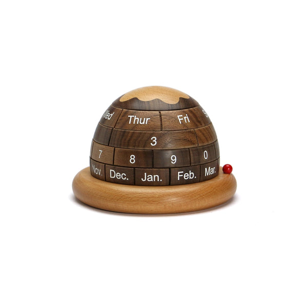 DETAIL ( ディテール ) Dome Perpetual Calendar | ドーム パーペチュアル カレンダー | 万年カレンダー | カレンダー | 置き型 | 可愛い | 木 | シンプル | プレゼント | ウォルナット | ずっと使える | H0126 | でぃてーる