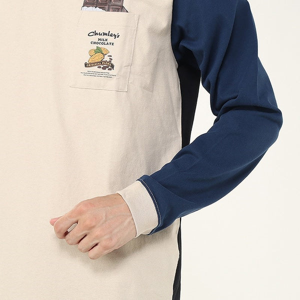 CHUMS ( チャムス ) ホットチョコレートポケットブラッシュドロングスリーブTシャツ | ロンT | ロングTシャツ | 長袖 | ウェア | トップス | 長袖シャツ | バックプリント | ゆとり | コットン100％ | CH01-2659 | ちゃむす