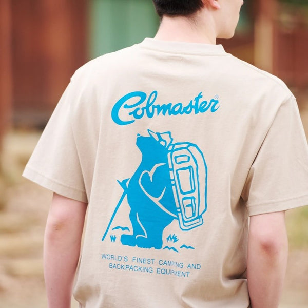 COBMASTER コブマスター 吸水速乾 抗菌防臭 ベーシック Tシャツ 半袖 メンズ スタンダードロゴ クルーネック 綿100% アウトドア キャンプ カジュアル スポーツ 春 夏 UV対策 インナー トップス