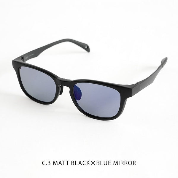 Niho ( ニホ ) [ NH-101 ]【 専用ポーチ ・ フード付き 】 偏光レンズ サングラス | ウエリントン型 | シャープ | 薄型 | クリア | 軽量 | 軽い | アウトドア | キャンプ | レジャー | ランニング | 運転 | ズレにくい | にほ