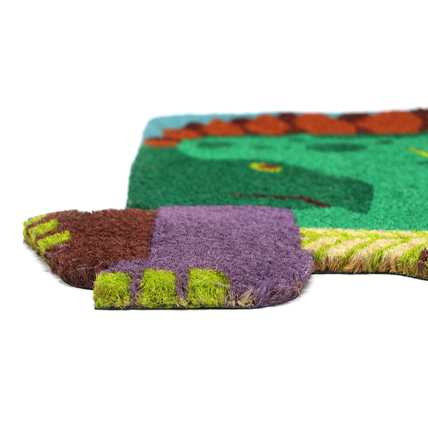 DETAIL ( ディテール ) Coir Mat コイヤーマット | ステゴサウルス | トリケラトプス | 恐竜 | マット | 玄関マット | 子供 | 50cm×50cm | PVC | 滑りにくい | でぃてーる | H0087