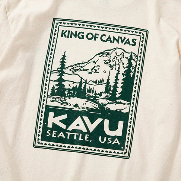 KAVU（カブー）スタンプ Tシャツ　ナチュラル／フォレスト　198218510　
