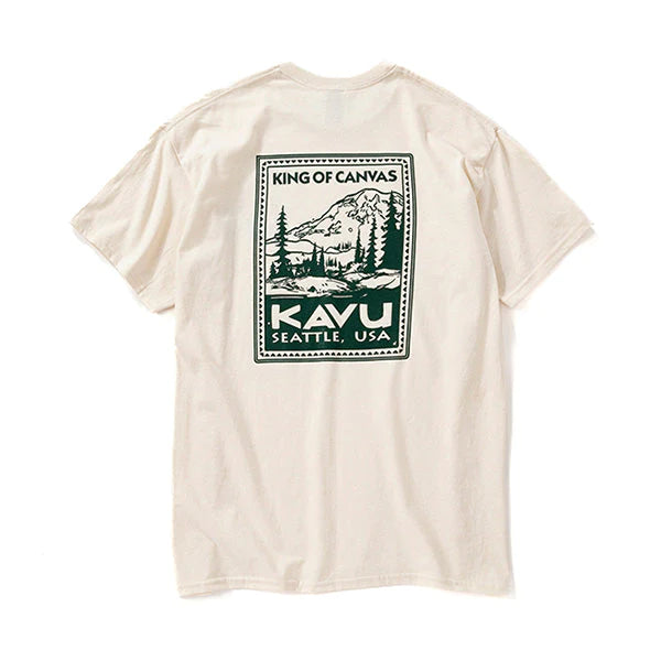 KAVU（カブー）スタンプ Tシャツ　ナチュラル／フォレスト　198218510　