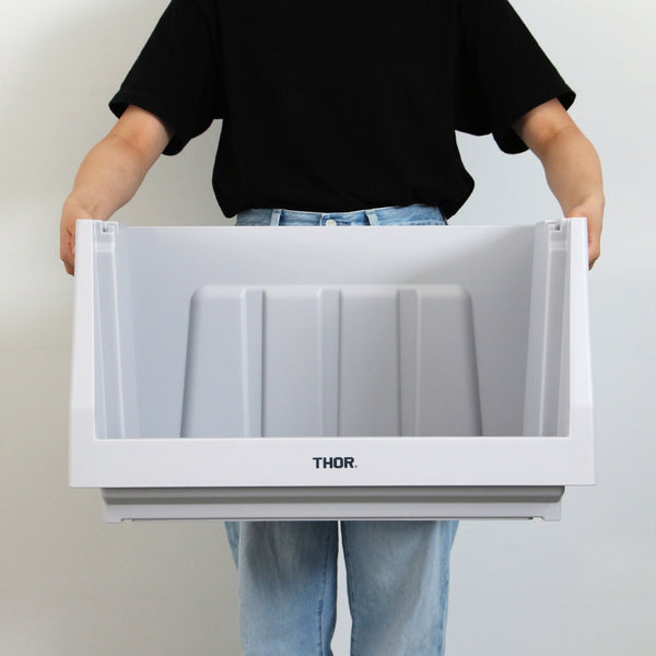 THOR ( ソー ) スタッキング シェルフコンテナー | 50L |  20L | 前開き式 | 収納棚 | 本体 | 棚 | 積み重ね | シンプル | 収納 | 自宅 | 整理整頓