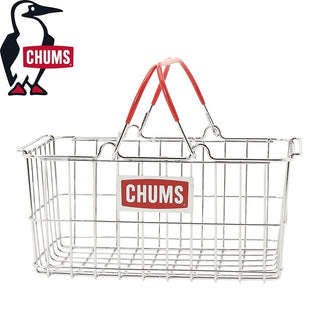 CHUMS ( チャムス ) ミニスチールバスケット | スチール | バスケット | マルチ | アウトドア | キャンプ | ピクニック | 頑丈 | ロゴプレート | 収納 | 可愛い | CH62-2258 | ちゃむす