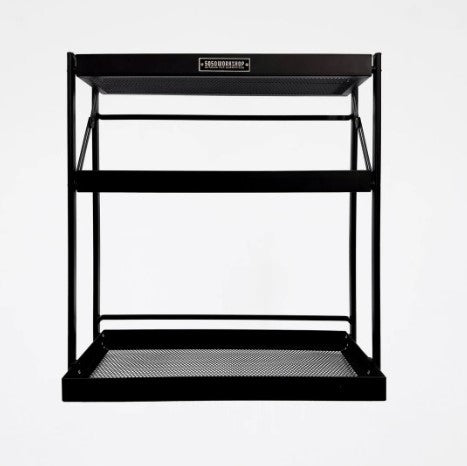 5050WORKSHOP ( フィフティフィフティワークショップ ) FOLDING SHELF 収納バッグ付 | シェルフ | アウトドア | インドア | キャンプ | オシャレ | スチール | ブラック | ラック | TR043-5WS-4445