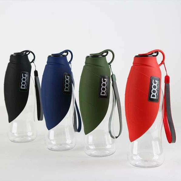 DOOG ( ドゥーグ ) 3in1 ドッグウォーターボトル 犬用給水ボトル 犬用マナーボトル 折りたたみ式犬用ボウル 携帯用犬用水筒 シリコン犬用ボトル 市販ペットボトル対応 トイレ処理 給水 お散歩 犬用品