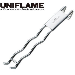 UNIFLAME ( ユニフレーム ) ウェ～ブ焼網ハンドル | アウトドア | キャンプ | アウトドア用品 | キャンプ用品 | 665787 | ゆにふれーむ | ステンレス鋼 | 持ち上げる | 簡単