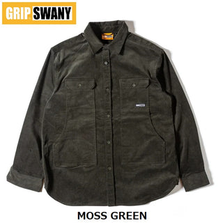 GRIP SWANY ( グリップスワニー ) 【 GSMSH-072 】 CORDUROY STRETCH FIELD SHIRTS | 長袖 | シャツ | シンプル | オシャレ | フィールドシャツ | ポケット | パッチポケット | アウトドア | レジャー | キャンプ | コーデュロイ | ストレッチ | ぐりっぷすわにー