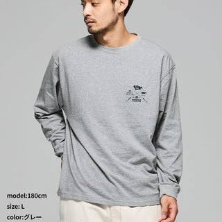 KRIFF MAYER ( クリフメイヤー ) 外遊びイラストロンT ( 釣り ) 2517813 | シャツ | ウェア | トップス | ロンT | Tシャツ | 長袖 | 綿100% | プリントT | くりふめいやー | バックプリント