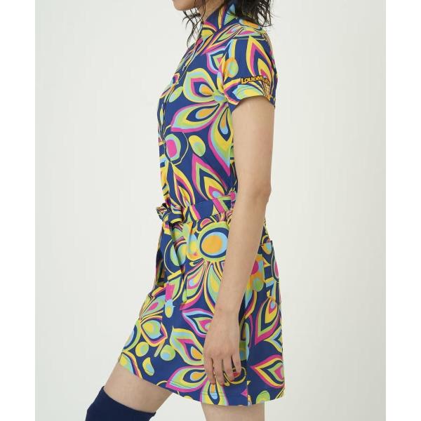 【 SALE 】 LOUDMOUTH ( ラウドマウス ) レディース ワンピース プレミアムカノコ素材 | シャガデリックブルー  | 吸汗速乾 | UV | 接触冷感 | ゴルフ | ゴルフウェア | 夏 | 涼しい | 派手 | 763658 | らうどまうす